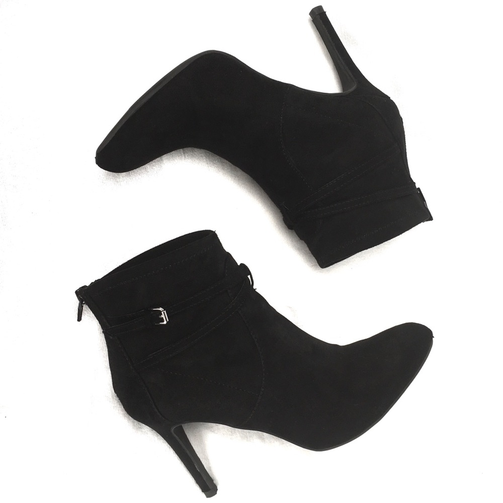 Covington Suede Zip Up Heeled Booties Women’s Sz 8